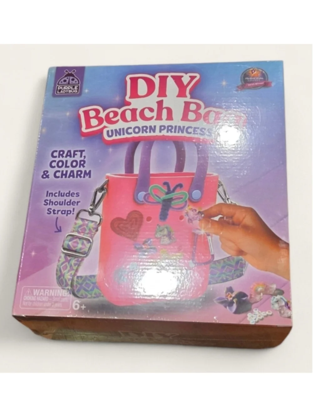 PURPLE LADYBUG Personalized Your Own Beach Bag.